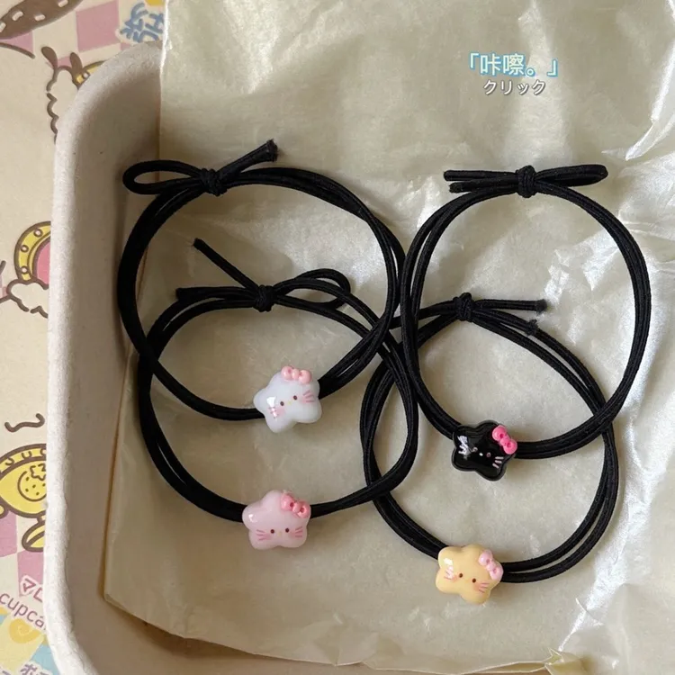 可爱hello kitty发绳男友情小皮筋闺蜜手链少女森系头绳手绳两用