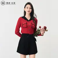 【小云总专享】职场撞色海军领毛衣MECM111108