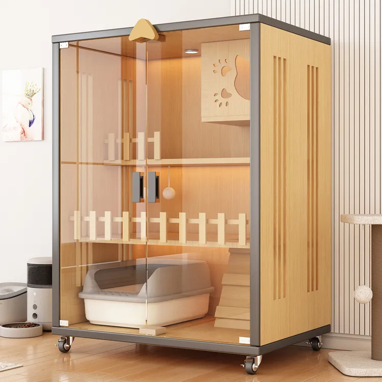 猫别墅家用室内猫窝猫屋猫笼子超大自由空间豪华猫咪房子猫舍猫柜