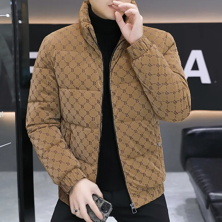 冬季男士棉衣修身立领加厚保暖时尚潮流休闲外套短款青年轻薄韩版