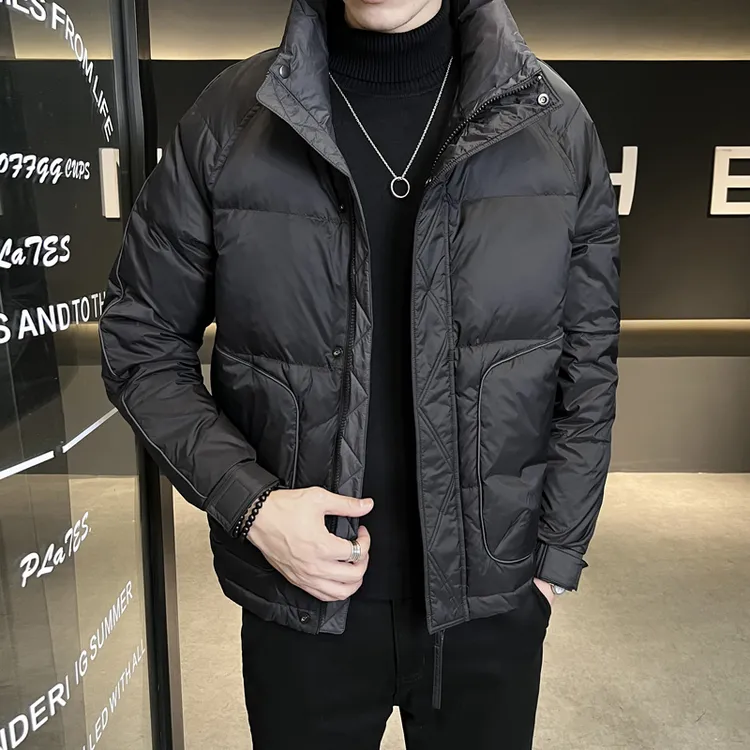 曼德西比利冬季羽绒服男潮流帅气轻薄羽绒上衣加厚保暖冬装男外套