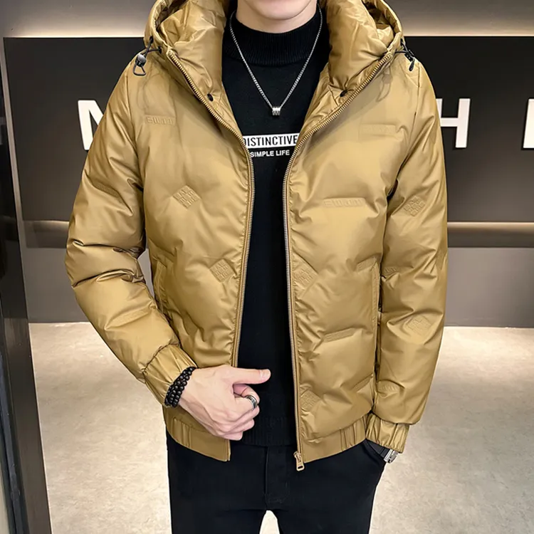 Mandsibil曼德西比利连帽轻薄羽绒服男士冬季外套短款夹克男装