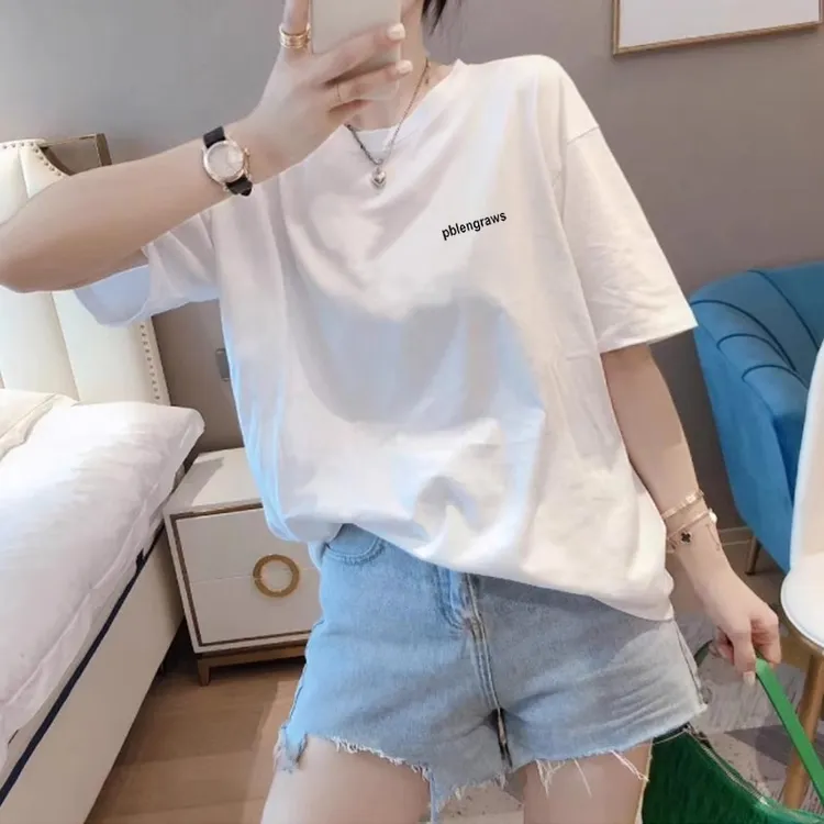 夏季2025新款白色纯棉短袖t恤女休闲百搭减龄宽松显瘦遮肚上衣ins