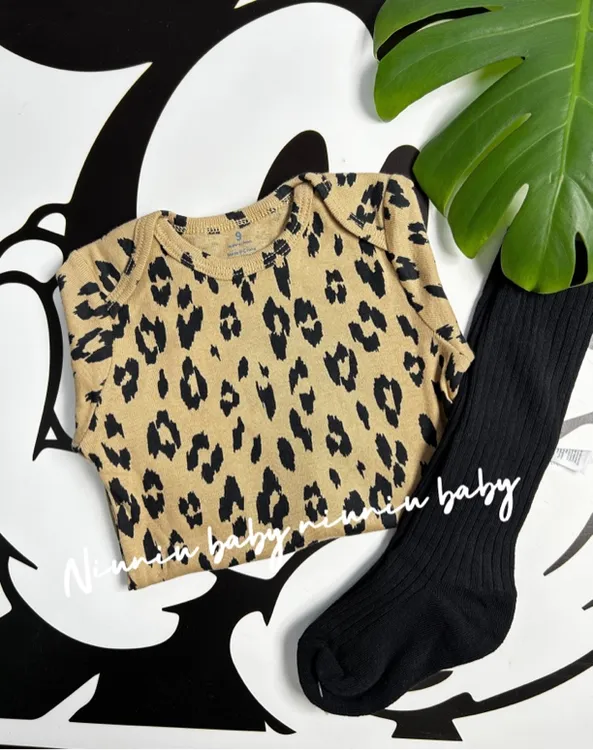 【潮“豹”系列】 长袖包屁哈衣