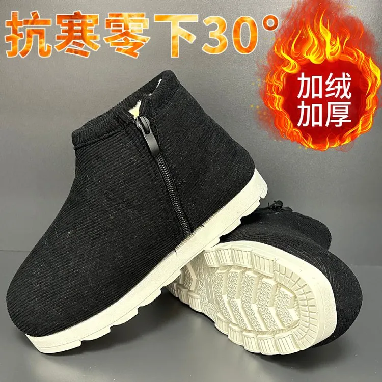 传统手工棉鞋高帮加厚保暖防滑居家冬季棉拖鞋湖北恩施