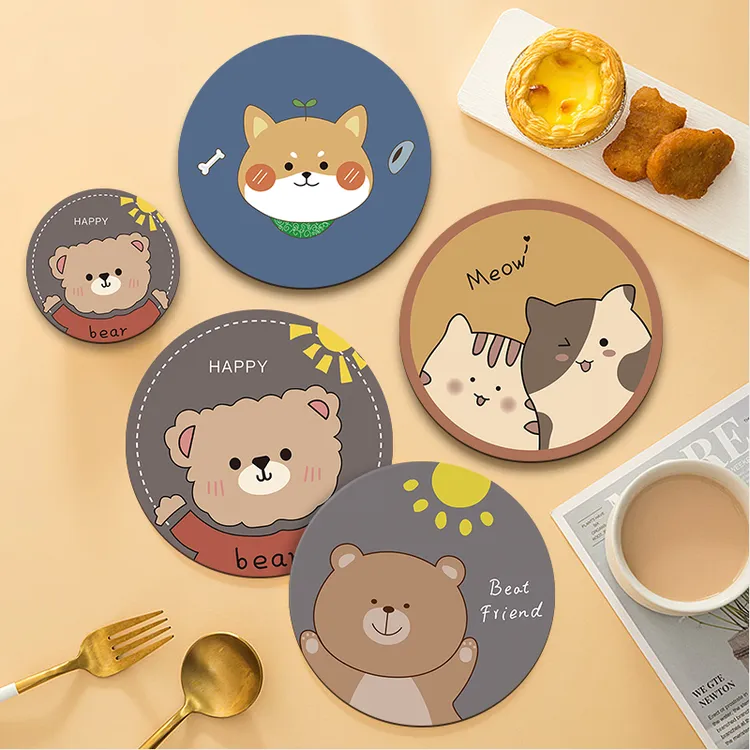 杯垫菜盘隔热垫防烫垫餐垫家用碗垫硅胶餐桌垫子锅垫【抗高温】