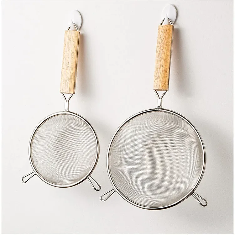 家用304不锈钢漏勺过滤网厨房用具超细筛子密网大号捞面油炸网勺