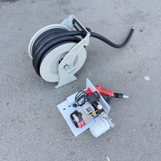 12v24v220v大流量加油机配卷盘10米管，进油2米枪停泵停