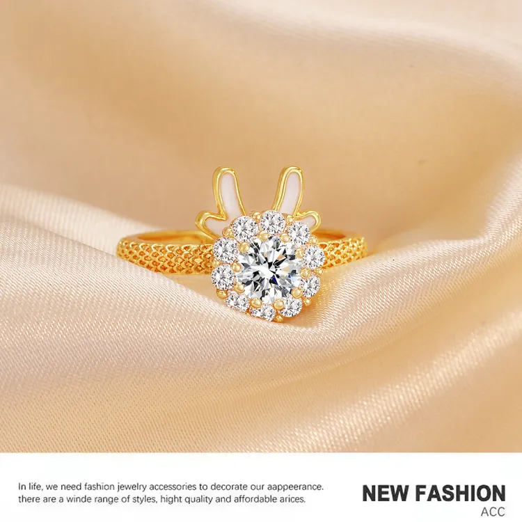 【转转好事龙】戒指 旋转可调节 时尚简约 个性精致