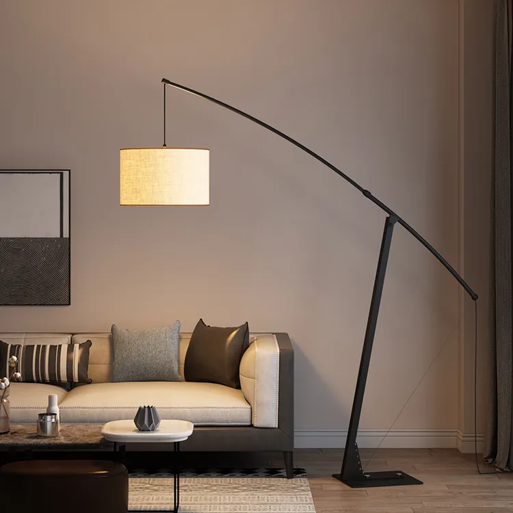 落地灯客厅沙发旁边高级感极简钓鱼灯现代风2024新款书房装饰灯具