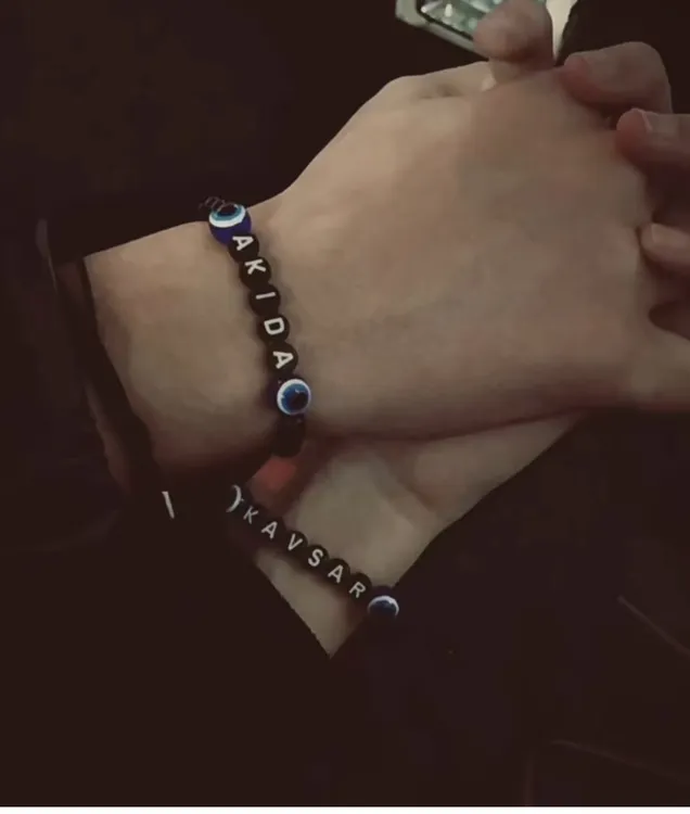 nazarkoz恶魔之眼koz情侣亲子儿童款手链名字留言百搭简约复古