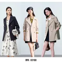 【龙掌柜Ⅴ】25秋简约时尚气质百搭短款女士收腰风衣外套65188
