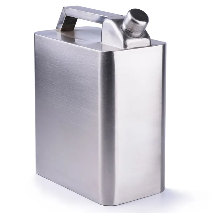 便携304不锈钢酒桶5斤10斤加厚随身酒壶食品级方形酒具10升油桶