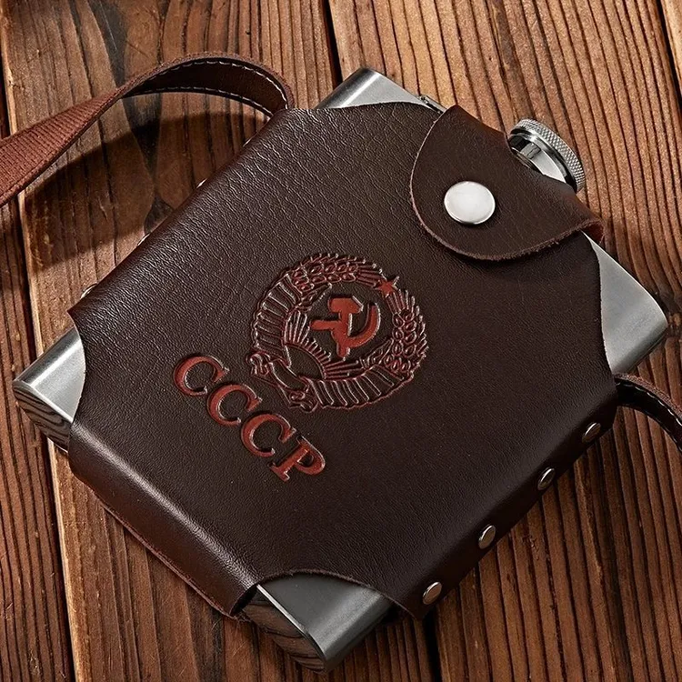 304不锈钢加厚酒壶装酒钢酒壶钢壶便携酒壶随身背酒壶户外酒壶