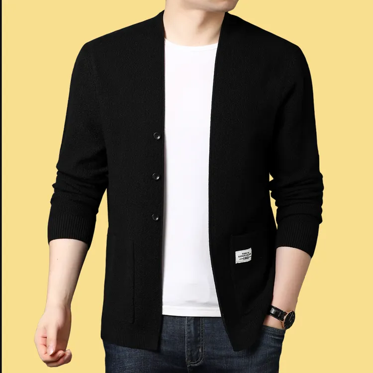 高档开衫针织衫外套男款2024新款痞帅春秋季高级感慵懒风休闲外穿
