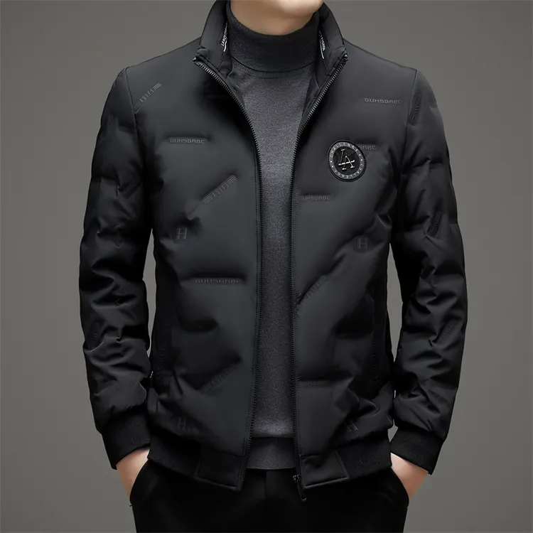 意大利轻薄专柜正品男士秋冬修身外套冬季加厚保暖立领棉袄羽绒服