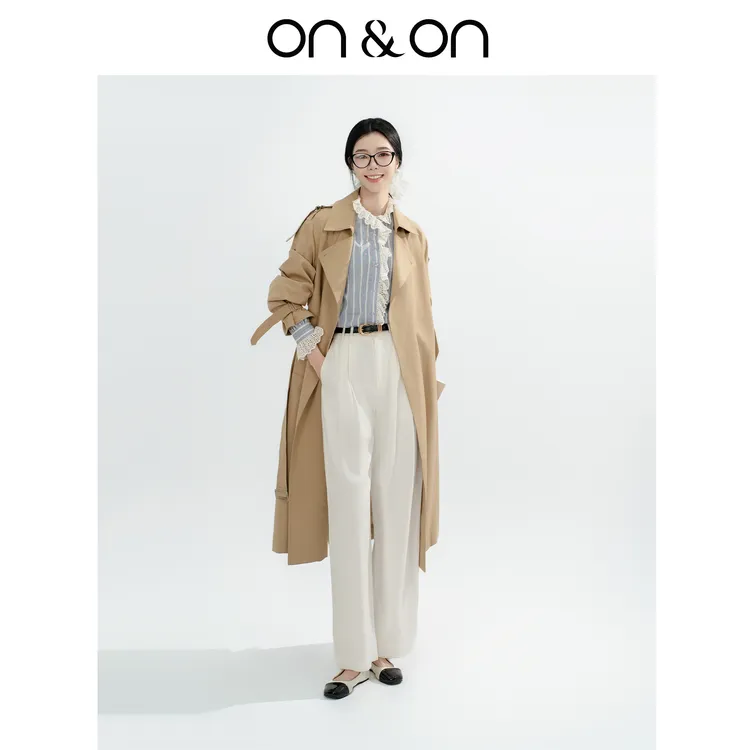 ON&ON/安乃安秋冬季韩系时尚休闲风宽松中长款风衣外套-N4SW52096