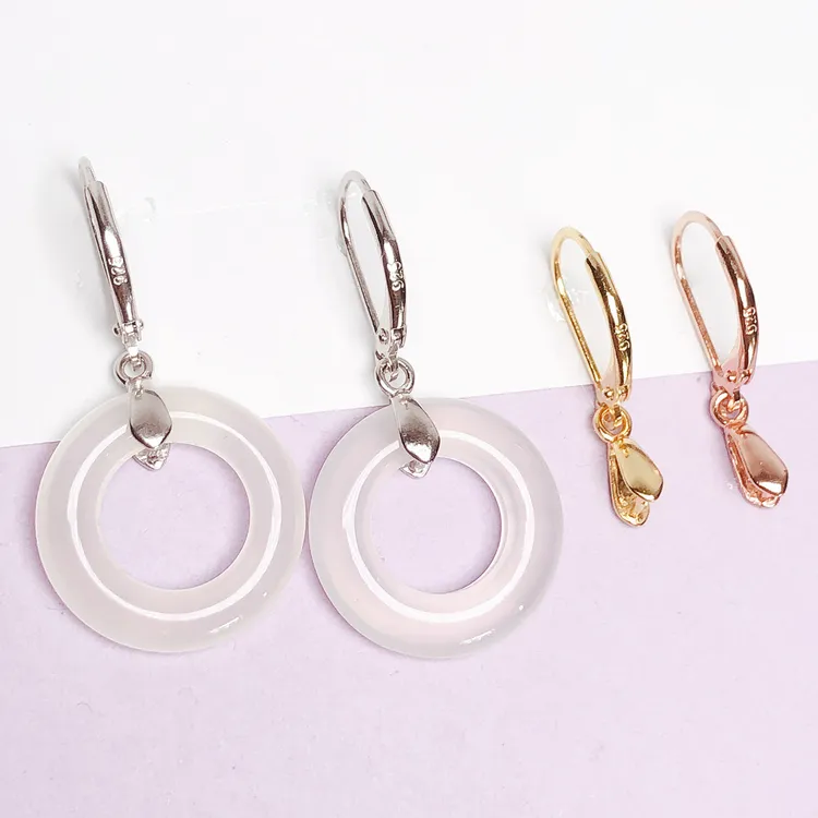 925银耳饰 925纯银耳钩耳环时尚百搭简约耳钩 纯银防过敏耳坠手工