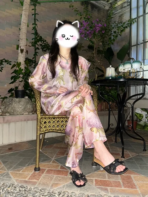 两面光滑超薄丝滑丝缎睡衣两件套纯欲透视超顺滑性感男女士通用