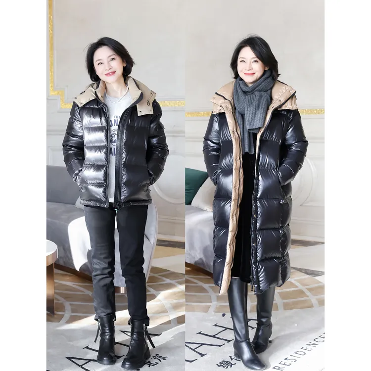 我是摩羯 黑金羽绒 Moncl*90白鹅绒泡芙连帽保暖羽绒服