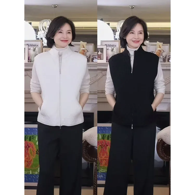 我是摩羯 LP老钱风棉马甲 120s扬子纱绵羊毛舒适百搭绗缝棉服外套