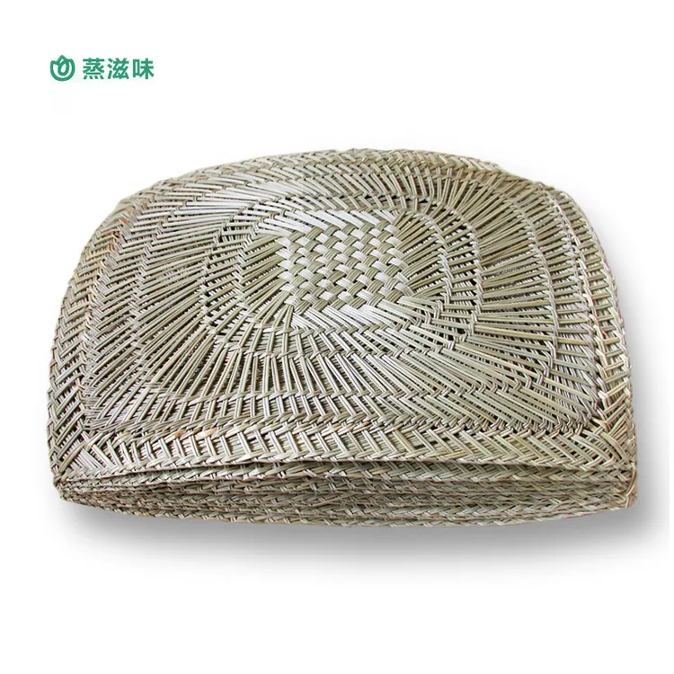 长方形蒸笼草垫加密加厚商用蒸馍草篦子纯手工草编不粘蒸盘草垫子