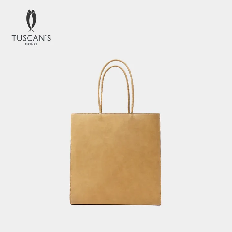 TUSCAN'S爆款牛皮纸袋包包女上班通勤时尚休闲简约托特包