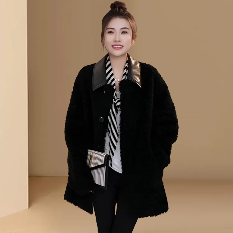 小香风毛毛皮毛一体外套2025新款女士秋冬今年爆款加厚保暖大衣