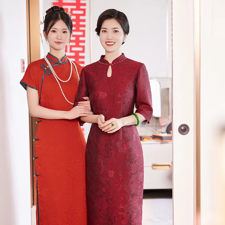 蕾蒂若气质婚宴礼服年轻高贵百搭喜婆婆妈妈装晚宴场合女装1243