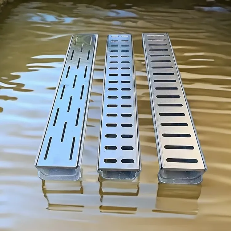 成品排水沟u型槽 庭院地沟排水沟槽厨房水沟不锈钢盖板树脂排水槽