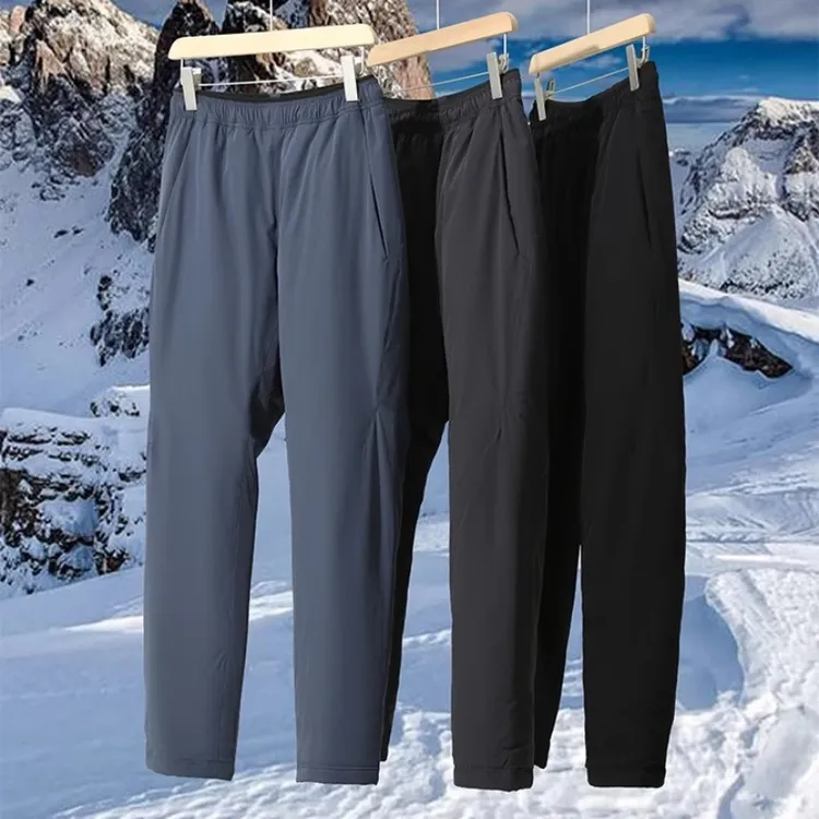 户外防泼水多功能弹力保暖棉裤男士商务百搭透气夹棉休闲裤软壳裤