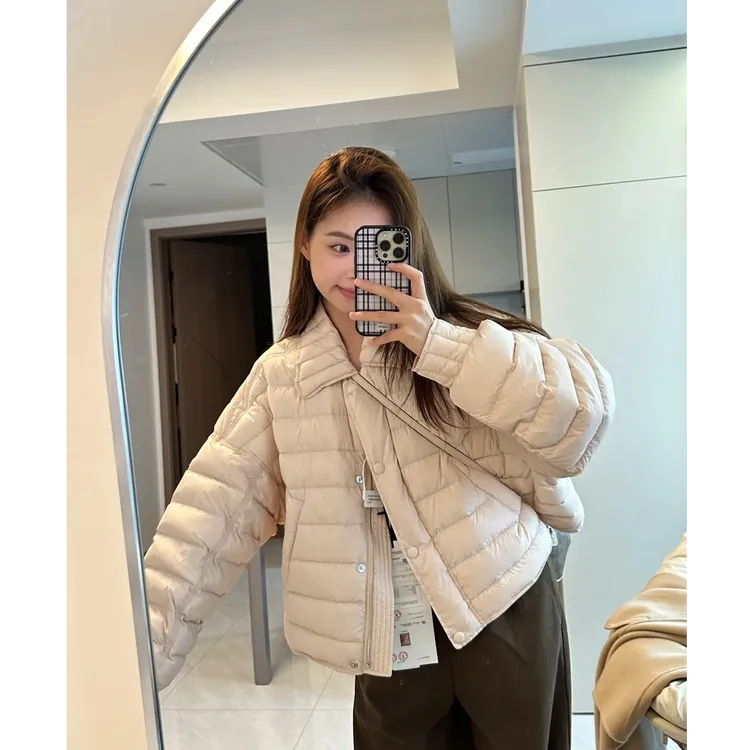 parkyeon韩系轻薄棉服女2025冬季新款保暖棉衣外套宽松显瘦上衣