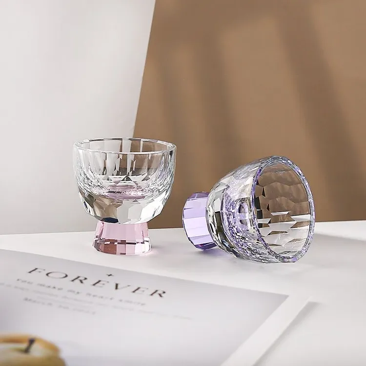 彩色水晶茶杯无铅玻璃杯主人杯个人专用耐热茶杯大师级高档酒杯