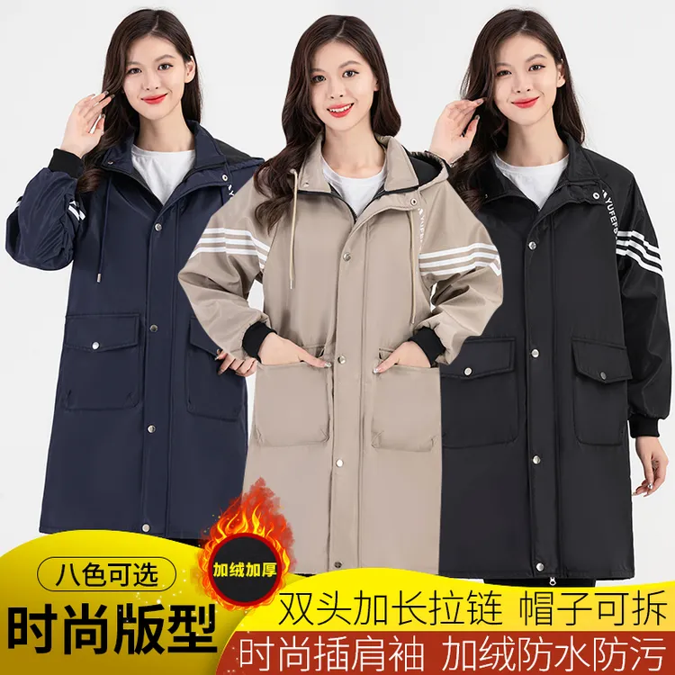 2023秋冬新款罩衣时尚大人女加绒加厚家用防水韩版厨房围裙工作服