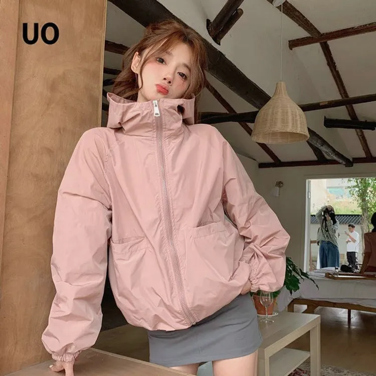 2025年夏季新款轻薄防晒衣女外穿韩版宽松百搭防紫外线短款防晒服