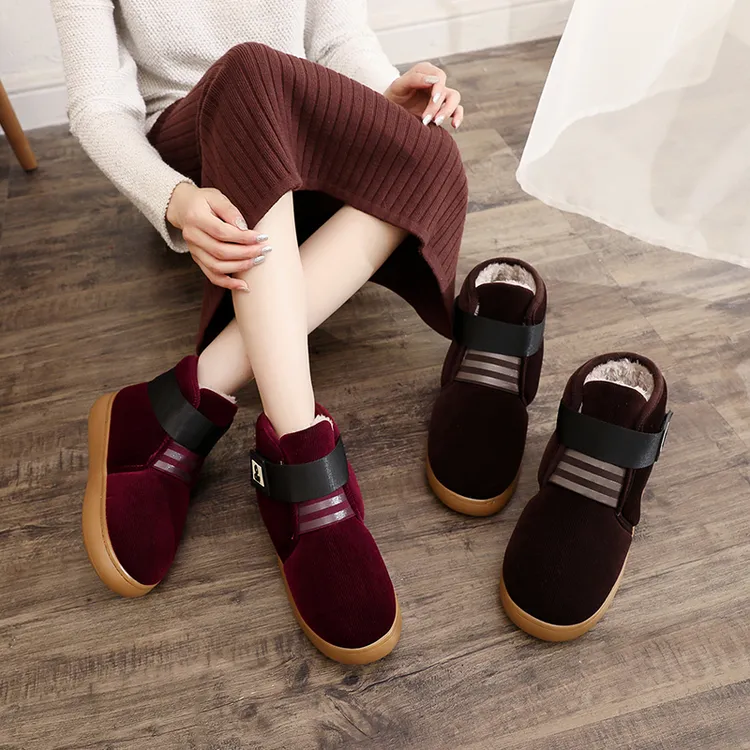 冬季防滑家居棉拖鞋厚底防滑包跟棉鞋男女加绒保暖加厚棉鞋户外