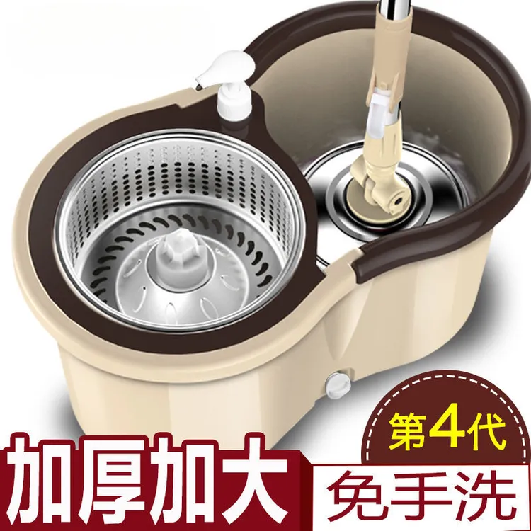 家用旋转拖把桶双驱动墩布桶干湿两用拖布好神拖懒人免手洗