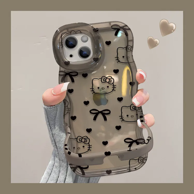 适用苹果vivo华为oppo小米iPhone14满屏凯蒂猫板凳双支架手机壳