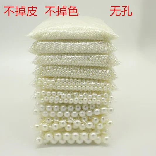 3-20mm无孔仿珍珠散珠子diy手工ABS米白仿珍珠圆珠子仿真装饰包
