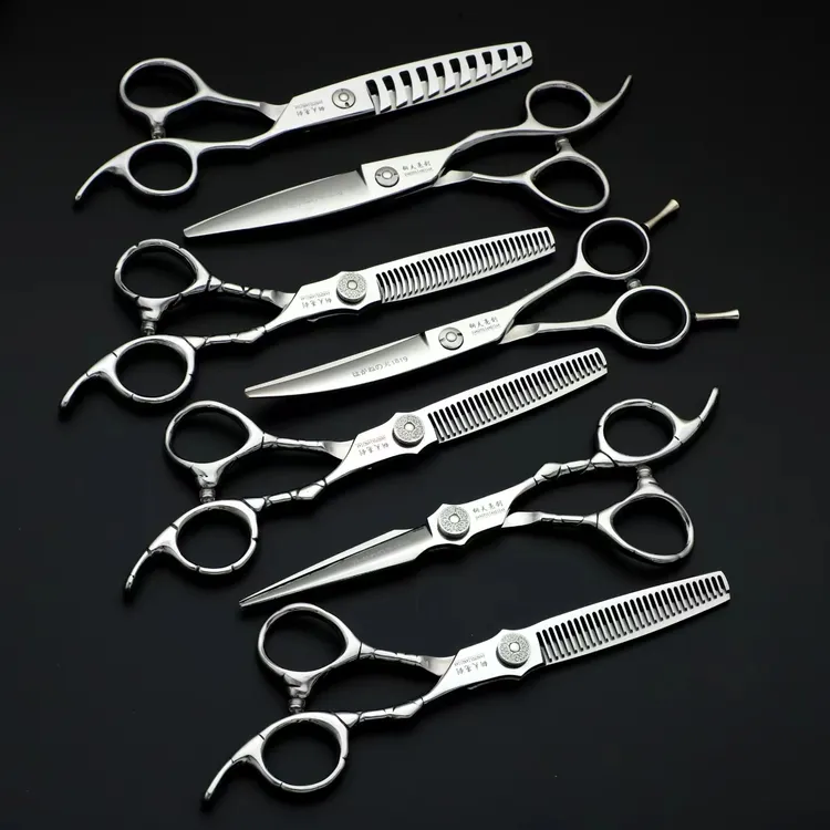 钢夫亮剑理发剪刀平剪牙剪无痕剪打薄剪发廊发型师专业理发剪刀