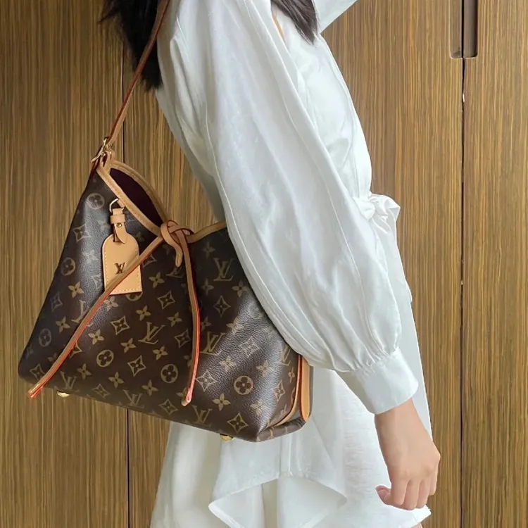 99新 LouisVuitton/路易威登 梵·小号carryall芯片款斜挎包全原