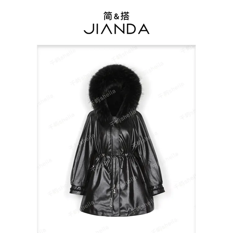 简&搭【千屿Sheila】大毛领皮草尊享琉璃鹅绒服YRF/1202-5308066