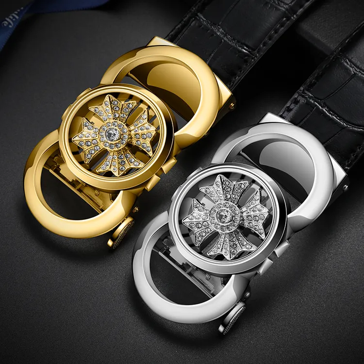 男士新款自动扣商务腰带时尚裤腰带个性中年休闲百搭皮带男潮流