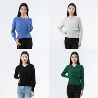 YD97多款女士春秋毛衣 长袖套头V领休闲上衣