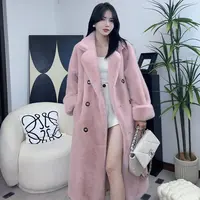 【球球专属】热力感加绒加厚宽松保暖百搭女士长款气质风衣毛毛外套