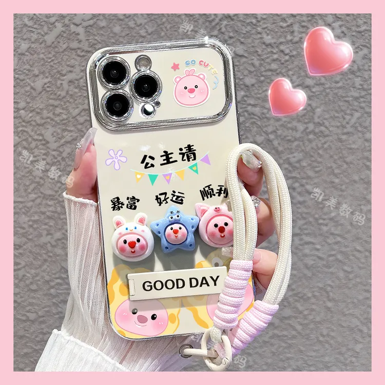 【苹果/华为/oppo/vivo/小米】适用露比公主大视窗折叠支架手机壳女