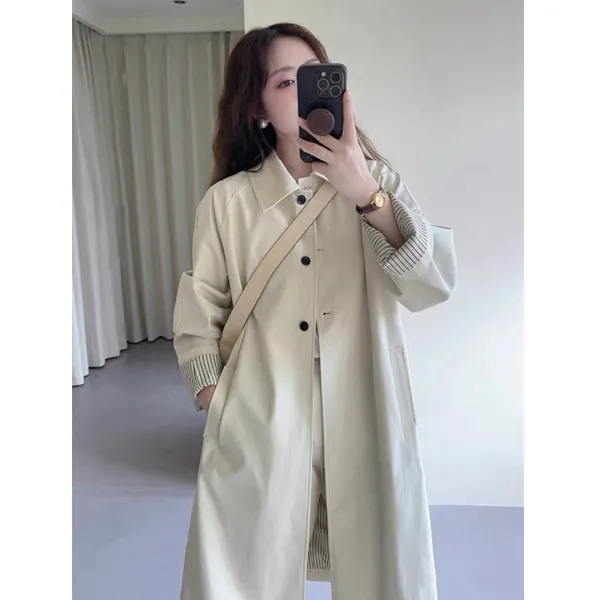 中长款风衣外套女2025新款早春秋小个子高级感超好看韩系日系休闲