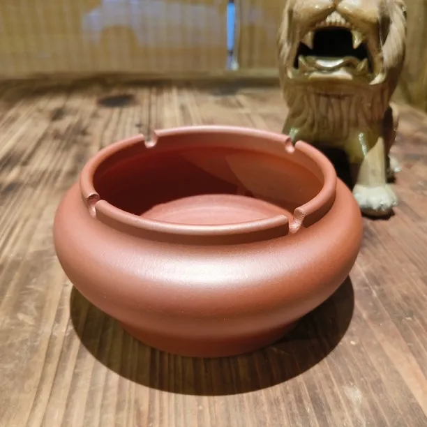 新款烟灰缸邓枫纯手工制作原矿清水泥紫砂爆款大号小号两款高级感