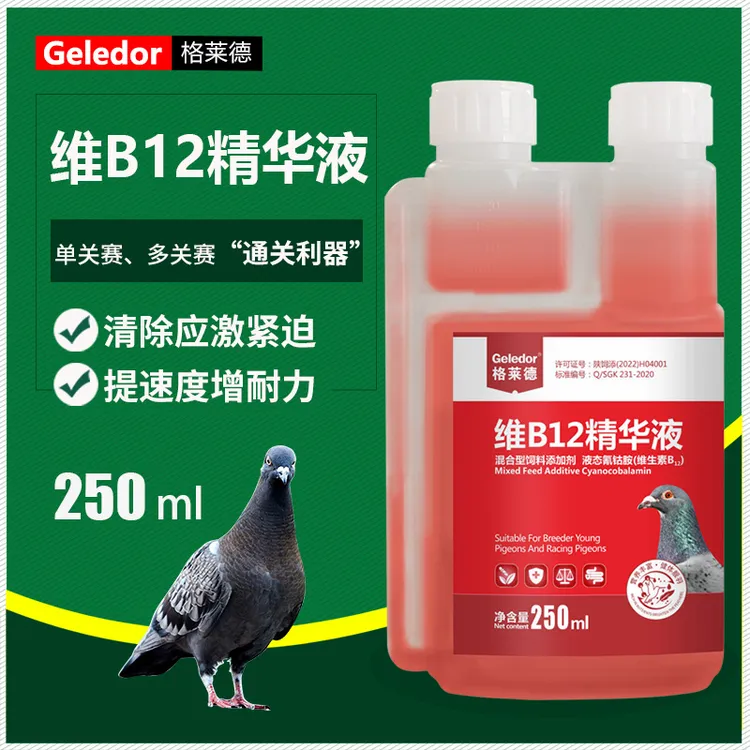 Geledor/格莱德维B12精华液250ml精华液恢复体能增血氧赛鸽营养品