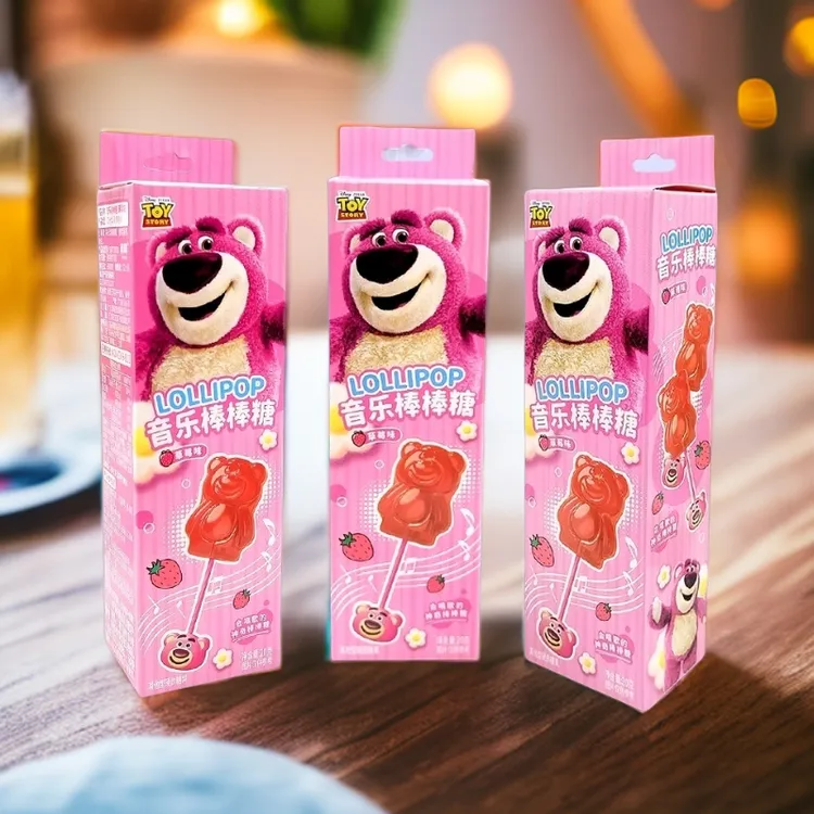 滨崎草莓熊音乐棒棒糖20g会唱歌的儿童小礼物送礼婚庆伴手礼硬质